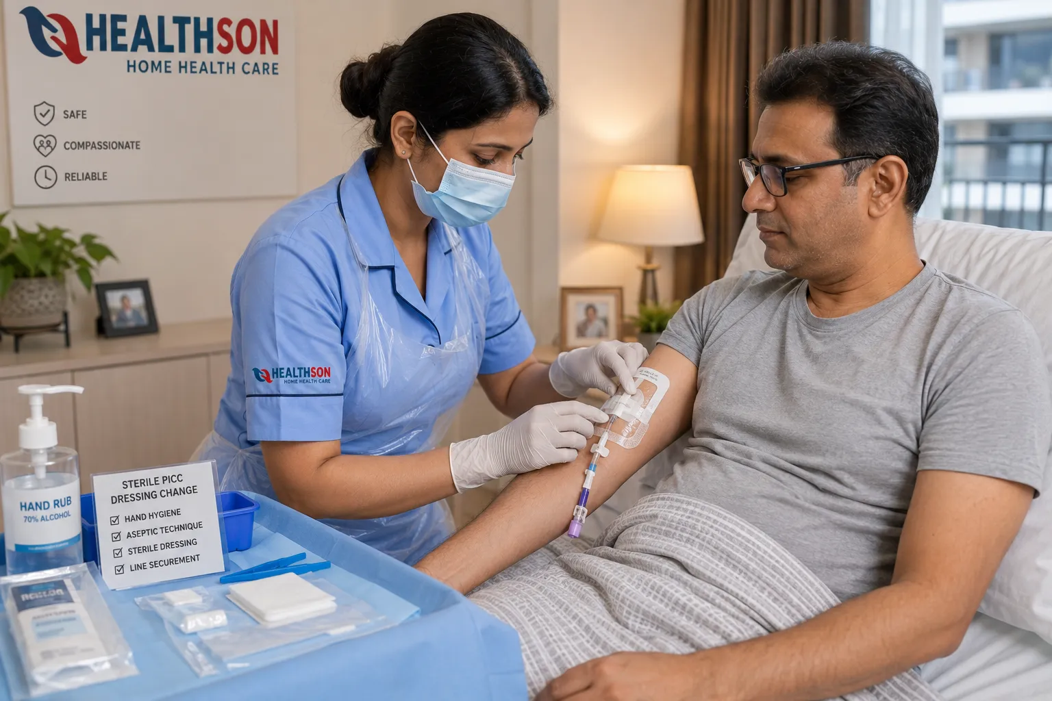 PICC Line Dressing at Home: Why Sterile, Trained Care Is Non-Negotiable